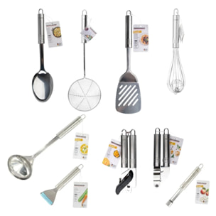 Ensemble de 9 ustensiles de cuisine inox Fackelmann Ovale