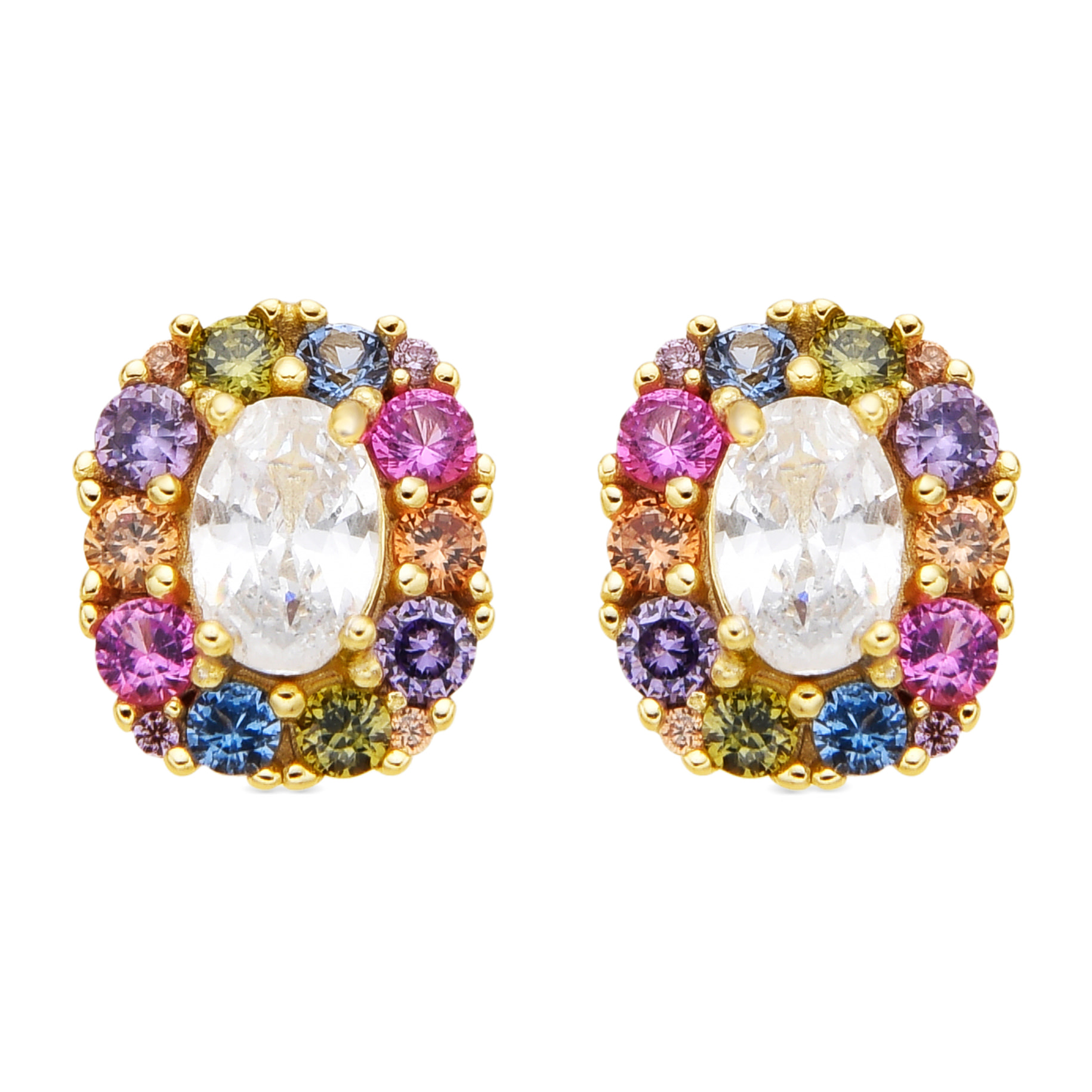 Pendientes Mezay acabado oro amarillo 18k