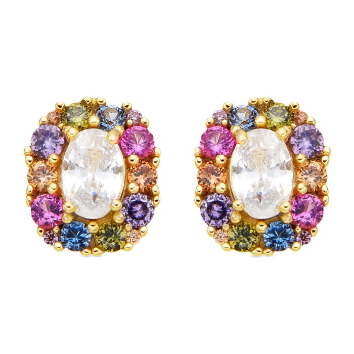 Pendientes Mezay acabado oro amarillo 18k