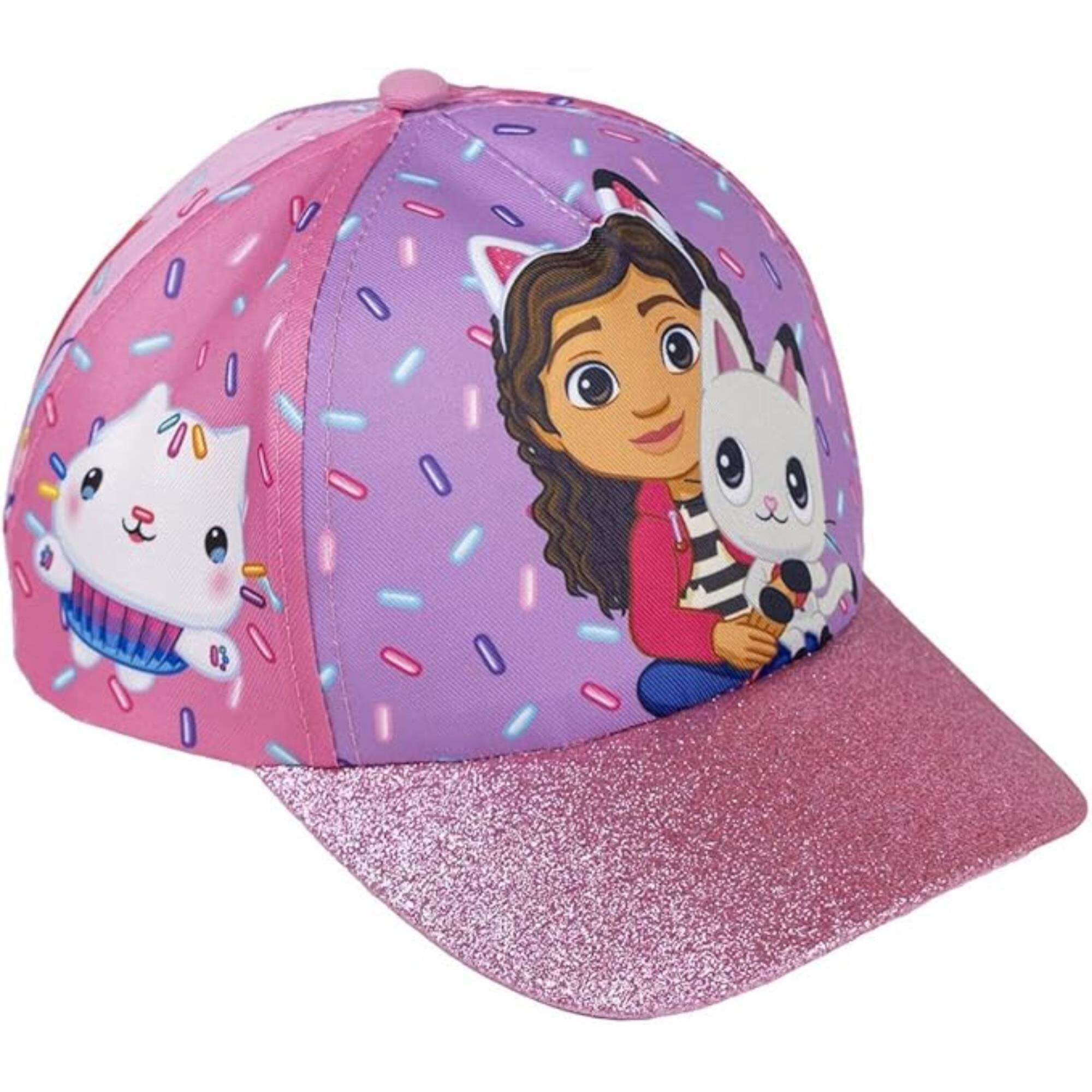 Gorra infantil con visera de gabby's dollhouse, morado, talla única unisex niños