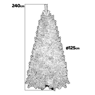 Dasher - Albero di Natale in PVC Ø125 x 240H cm, 1550 rami