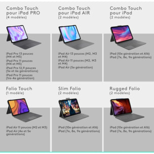 Etui LOGITECH Combo Touch iPad Air 11'' (M2 et M3) AZERTY