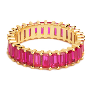 Bague Sia Raspberry Argent Plaqué Or