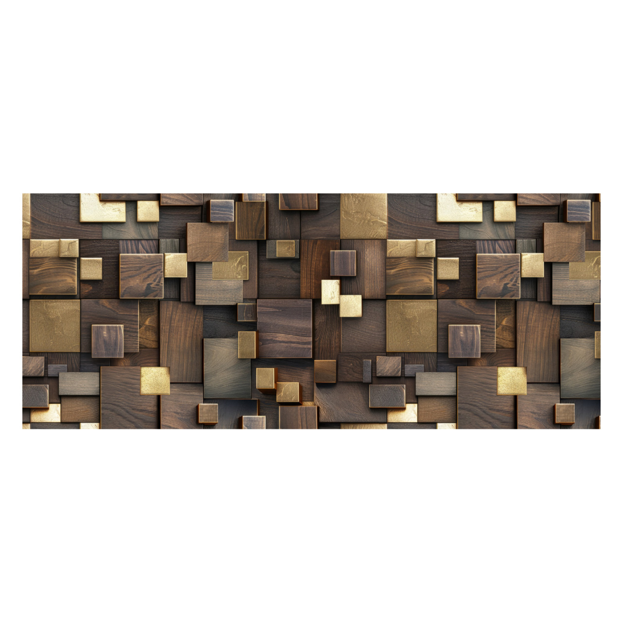 Tappeto Passatoia Corsia Cucina Ingresso Antimacchia Disegno Quadri 3d Marrone 3766