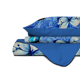 PARURE COPRIPIUMINIO KIOSA Stampa Digitale, 100% cotone Made in Italy - MATRIMONIALE