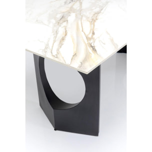 Table Eternity Oho blanche et noire 180x90cm Kare Design