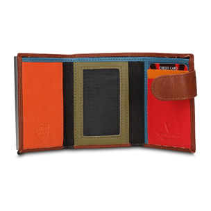 Portafoglio uomo in vera pelle - Modello Novara Elite - Casual - 7.5 x 10.0 x 2.0 cm