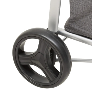 Chariot de courses isotherme gris