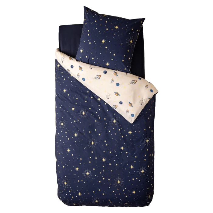 Parure de lit enfant "Enfant" 200x140cm bleu