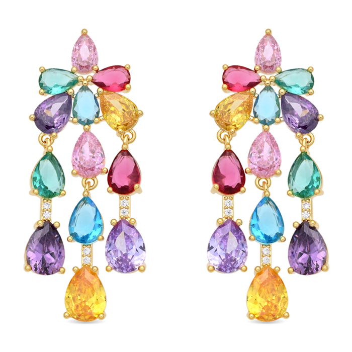 Pendientes Linro acabado oro amarillo 18k