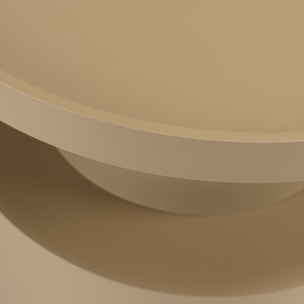 AGATHE - Table d'appoint ronde en bois peint taupe D45cm