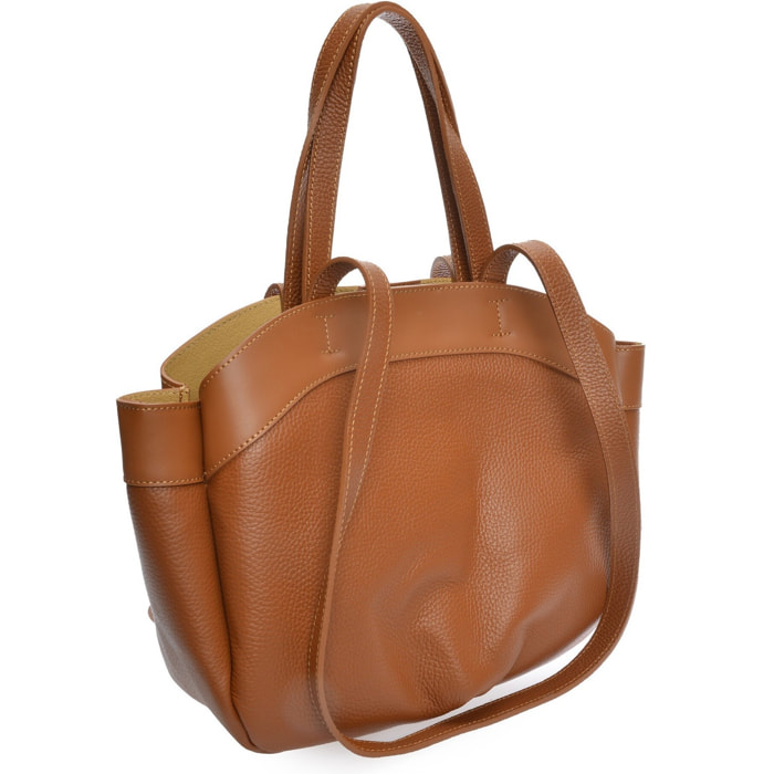 Borsa a tracolla Anna Luchini Cammello