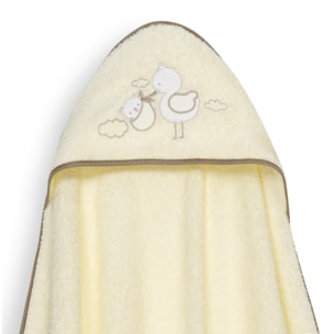 Capa Baño 1X1 Mod Cigueña Oso+Gorro Beig