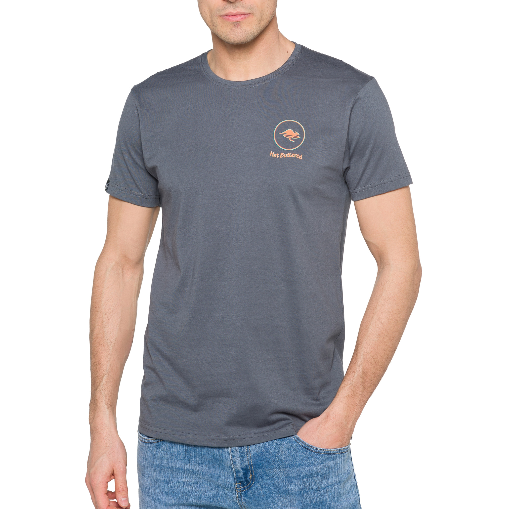 Camiseta de algodón 150 gr Hot Buttered Flame Color Gris