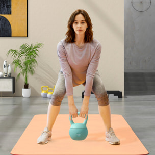 Pesa Rusa 4 kg, Soft Kettlebell Relleno de Arena Metálica y Mango Antideslizante, para Entrenamiento Culturismo en Casa, Gimnasio, Verde