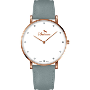 Reloj Bellevue B.55 Mujer Analogico Cuarzo con Correa de Piel sintetica