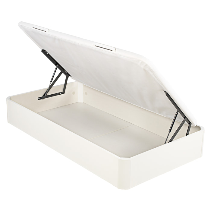 Canapé What the Sleep! Storage Bed, Juvenil Apertura Lateral, Alta Resistencia y Capacidad, Entrega, Montaje Dentro del Domicilio y Retirada Usado Incluido, Apto Todos Colchones, Blanco 32 cm