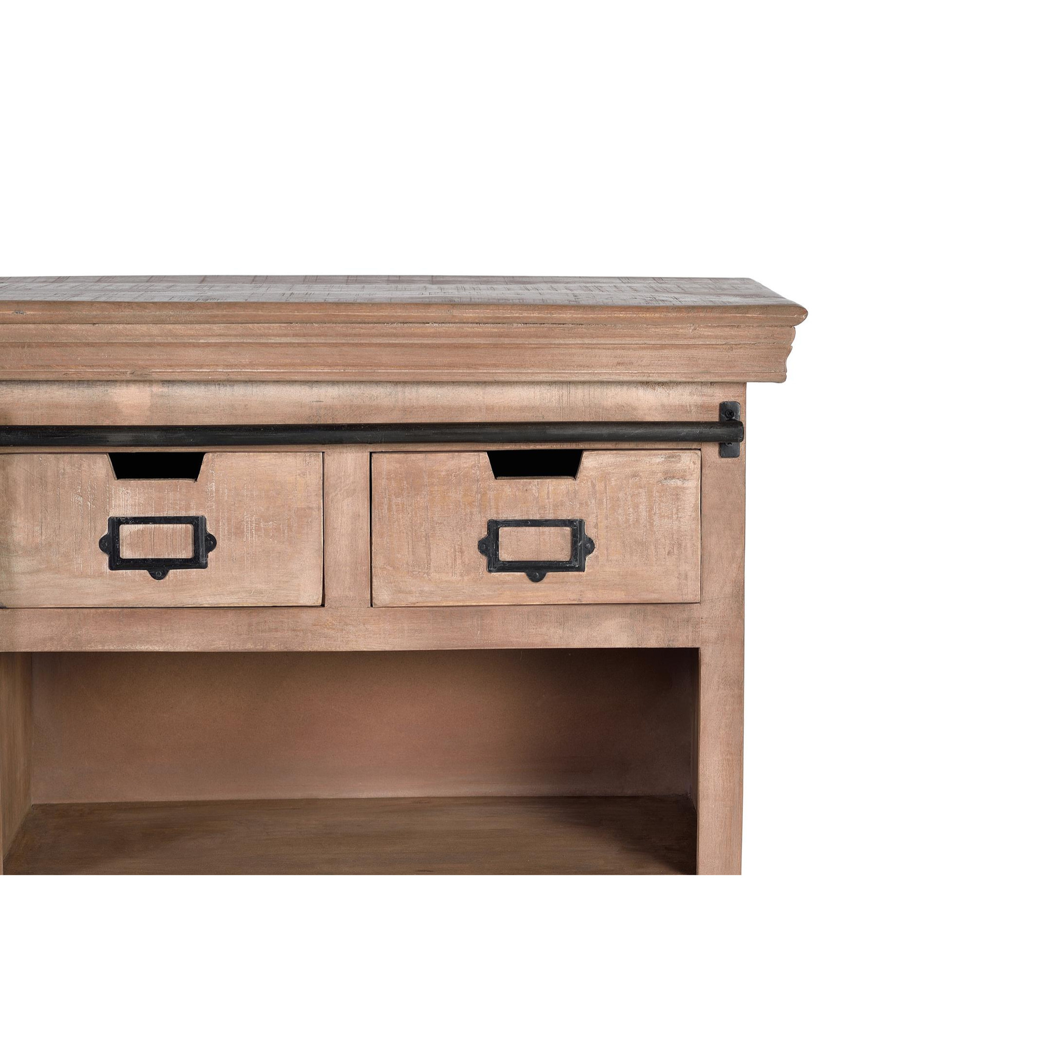 Aparador de Madera de Mango Estilo Industrial Moderno