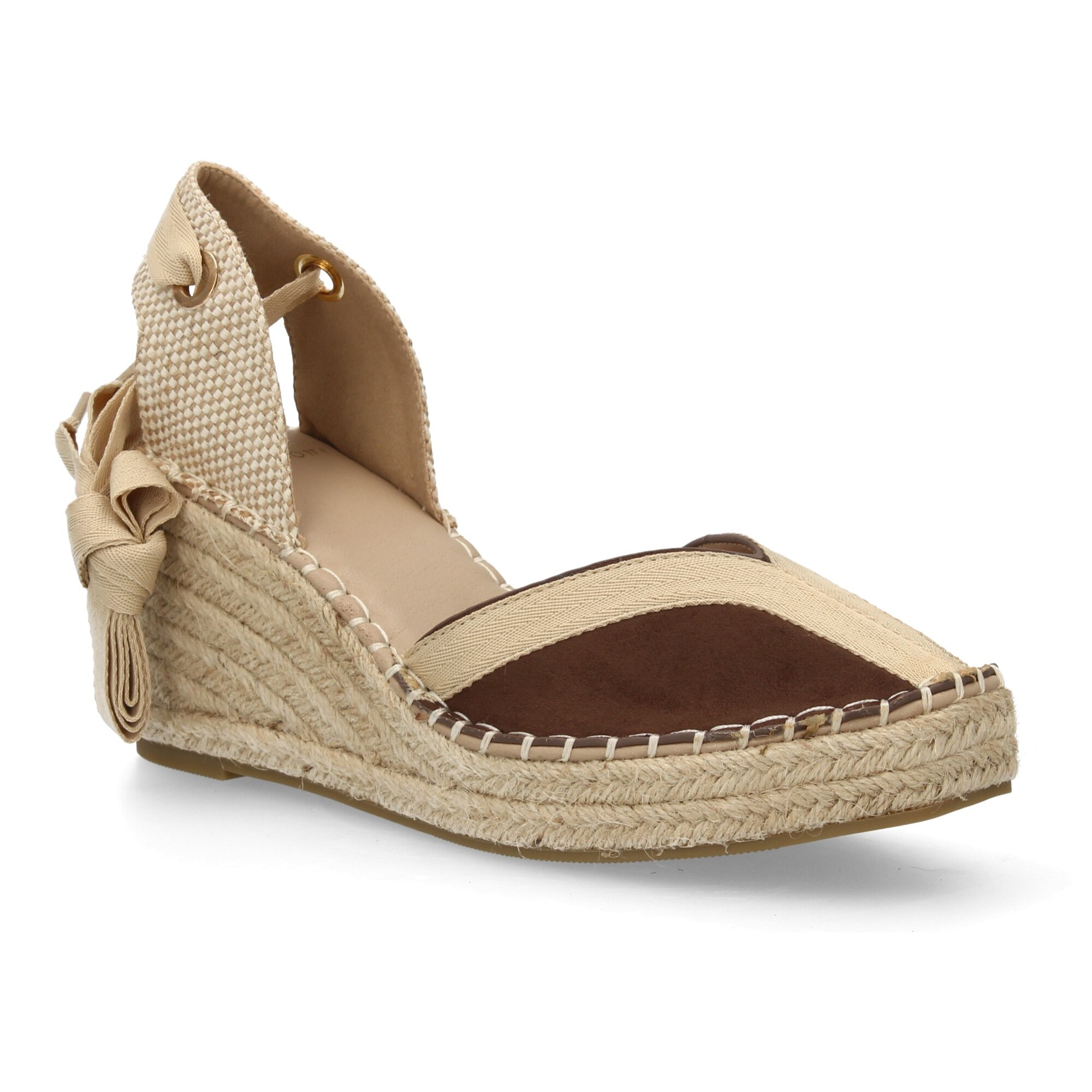 Sandalia de Mujer, Estilo Valenciana de Yute, Diseño Moderno, Detalles en la Pala