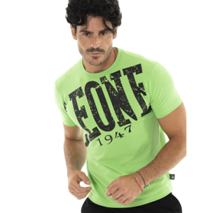 T-shirt uomo Leone 1947 Apparel con maxi logo vintage. Stile deciso.
