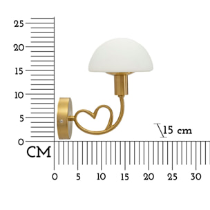 LAMPADA DA MURO LOVY GOLD CM 23X15X22