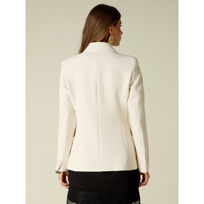 Oltre - Blazer con impunture sartoriali - Bianco