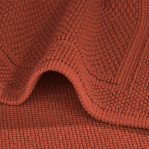 Tapis de bain pur coton 1700 g/m² uni orange Antica sienne