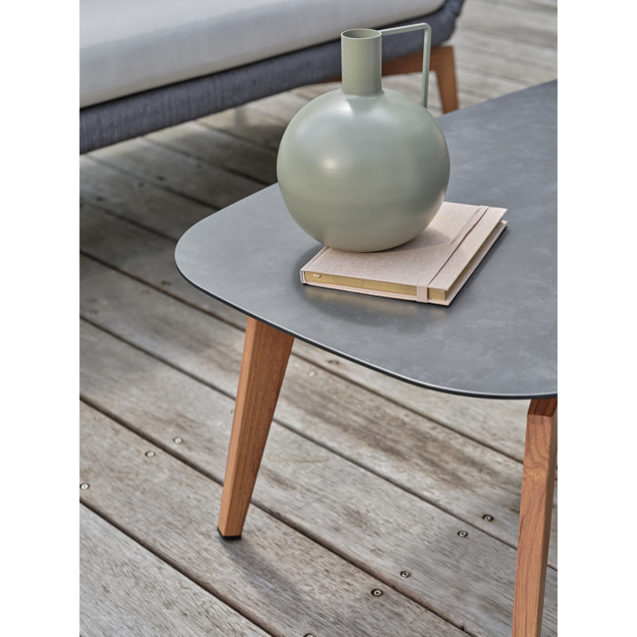 MYNTA - Salon bas de jardin 5 places - Effet bois