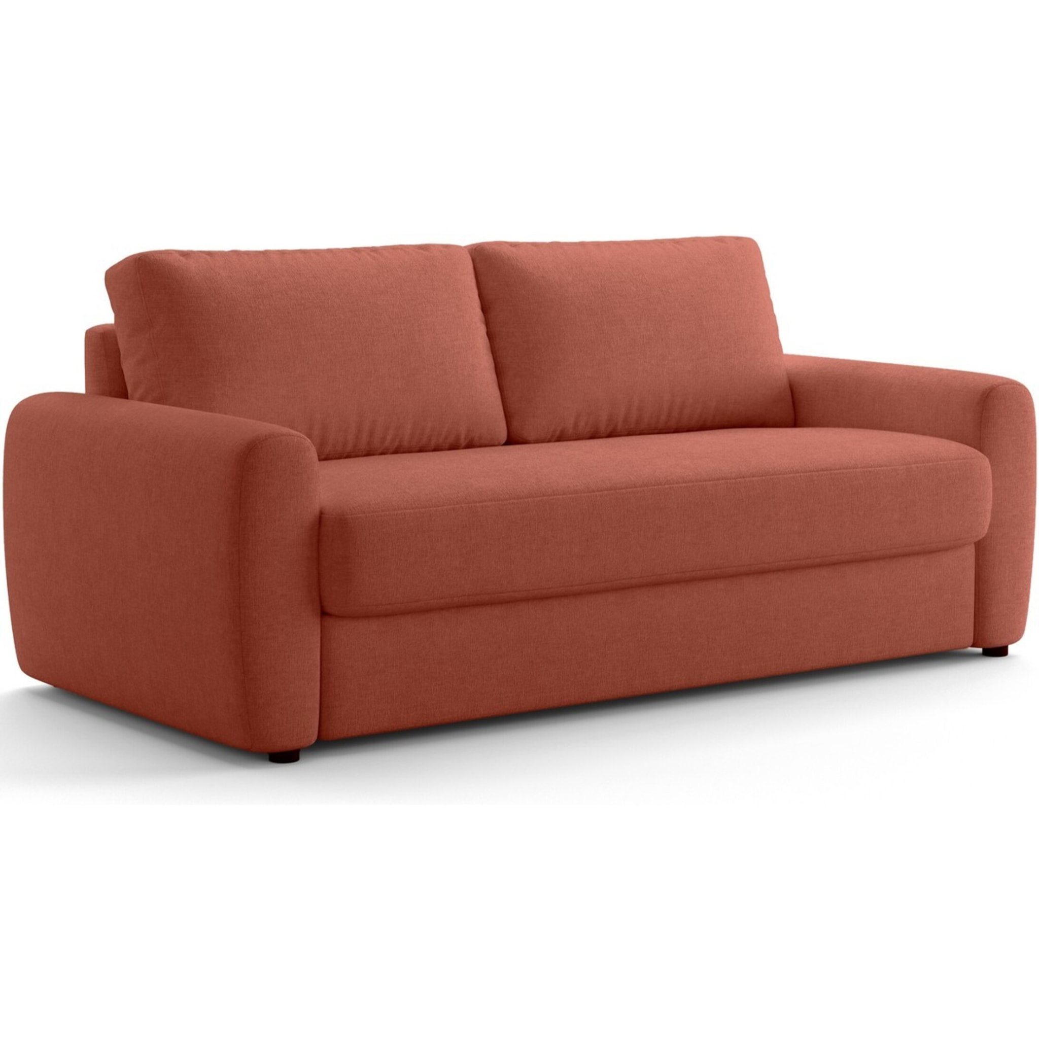 Canapé droit convertible 3 places en tissu chenille - ouverture express - SALVIA