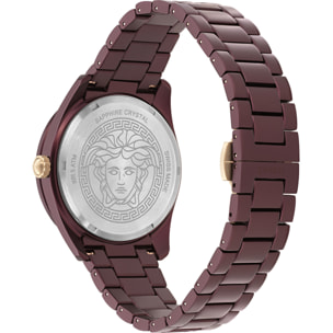 Versace Reloj Analógico De Cuarzo V-Dome Alluminium.timeles
