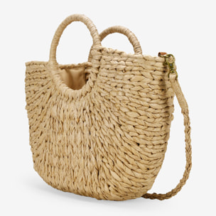 Bolso de mano rafia tostada