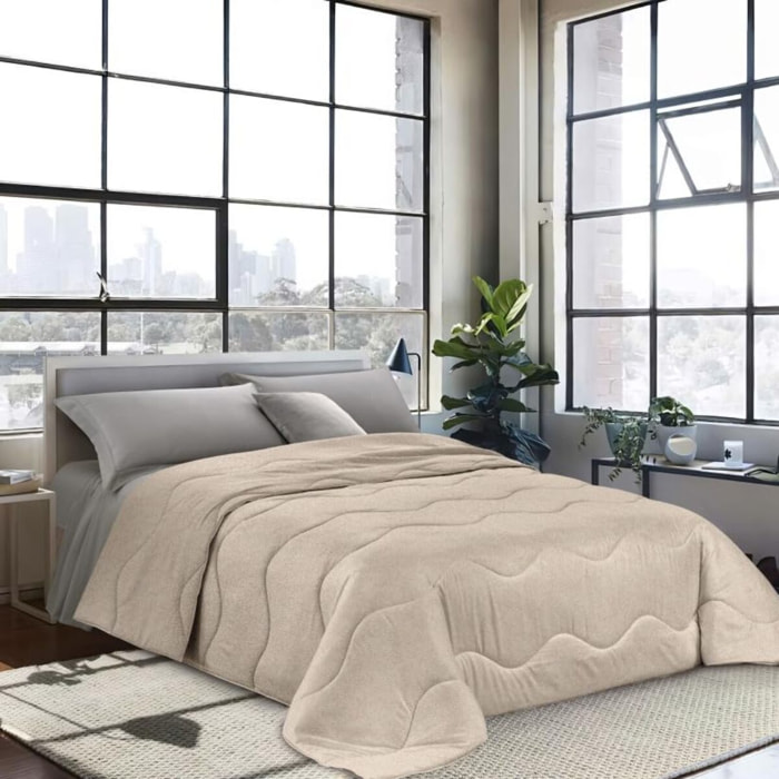 INTRECCI Piumino Singolo, 170 x 260 cm, Piumino Ecologico, Caldo, Invernale, 300 g/m², Anallergico e Antiacaro, Made in Italy, Lavabile in Lavatrice, Soffice, Morbido. Fantasia: Dots