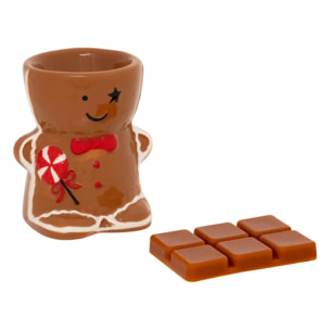 Brûle parfum pain d'épice H.9cm céramique