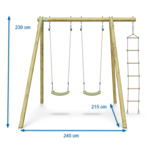 Portique bois 2,30 m Artix TIRIDOU 2 - 3 enfants