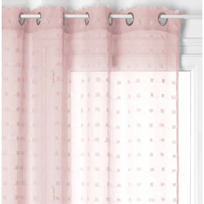 Voilage "Lily" rose clair 140x240cm