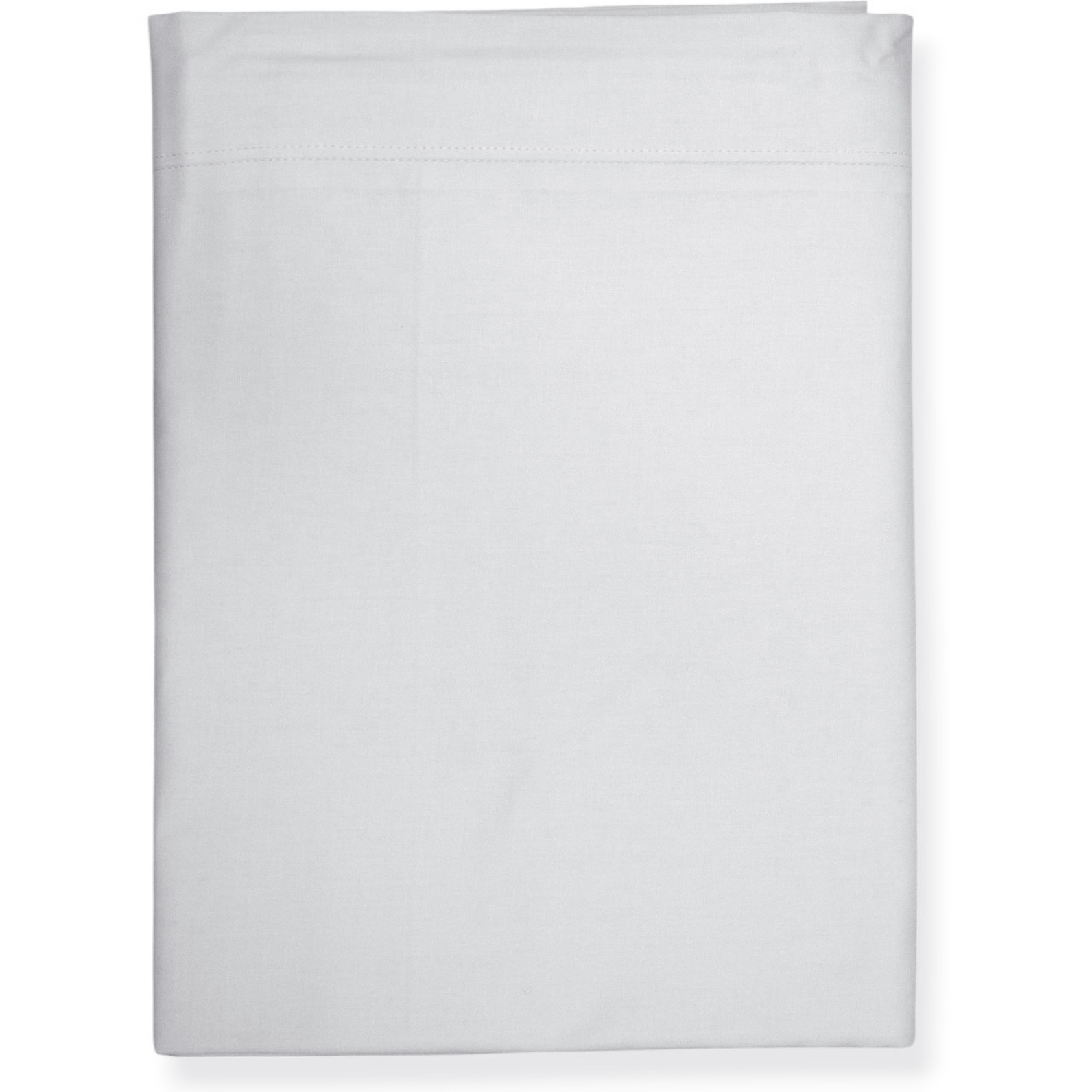 LENZUOLO SOPRA LETTO SINGOLO IN COTONE 60 FILI TINTA UNITA COL.BIANCO