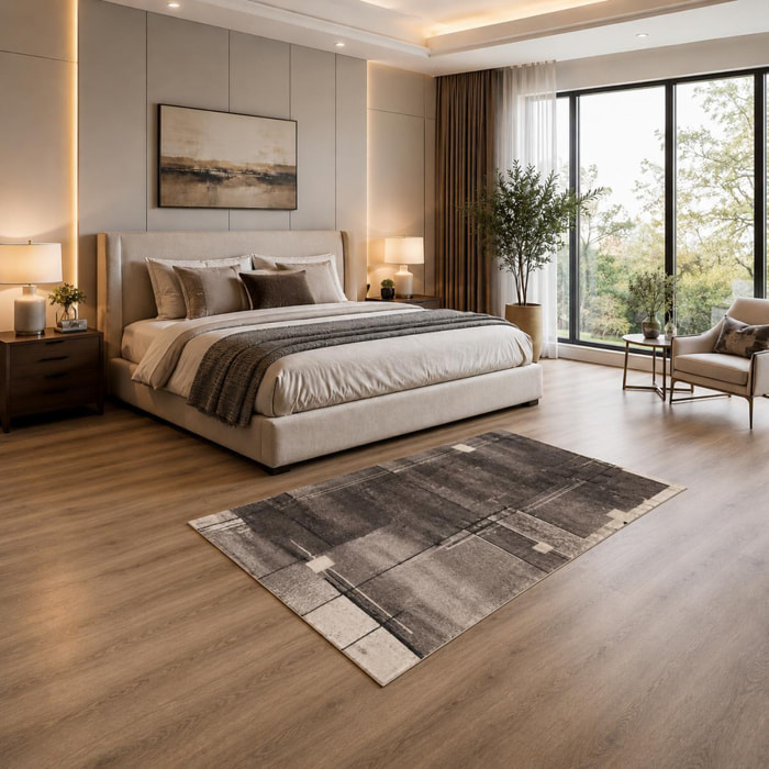 Petit tapis Povo aux motifs géométriques