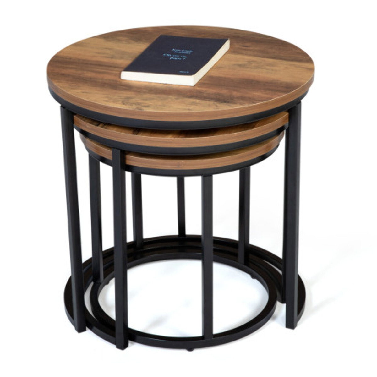 Tables basses rondes gigognes Elize - lot de 3