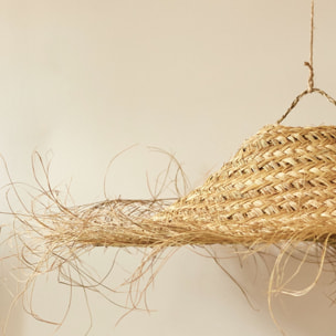 Abat-jour parasol Doum fibre de palmier - Naturel