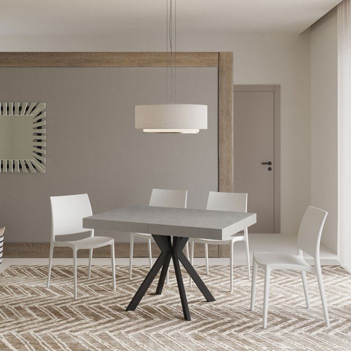 Tavolo allungabile 90x120/224 cm Dolcezza cashmere gambe antracite