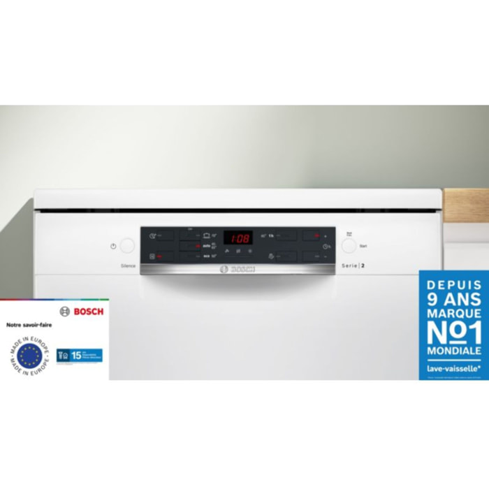 Lave vaisselle 60 cm BOSCH SMS25AW12F, Série 2, VarioSpeed Plus