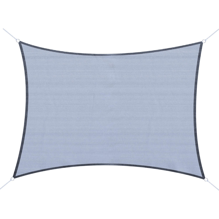 Voile d'ombrage rectangulaire anti-UV HDPE 4L x 3l m gris