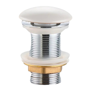 PixL bonde à écoulement libre 5/4 " sans trop plein pour lavabos et vasques, blanc mat (CEPXPLUGWM)