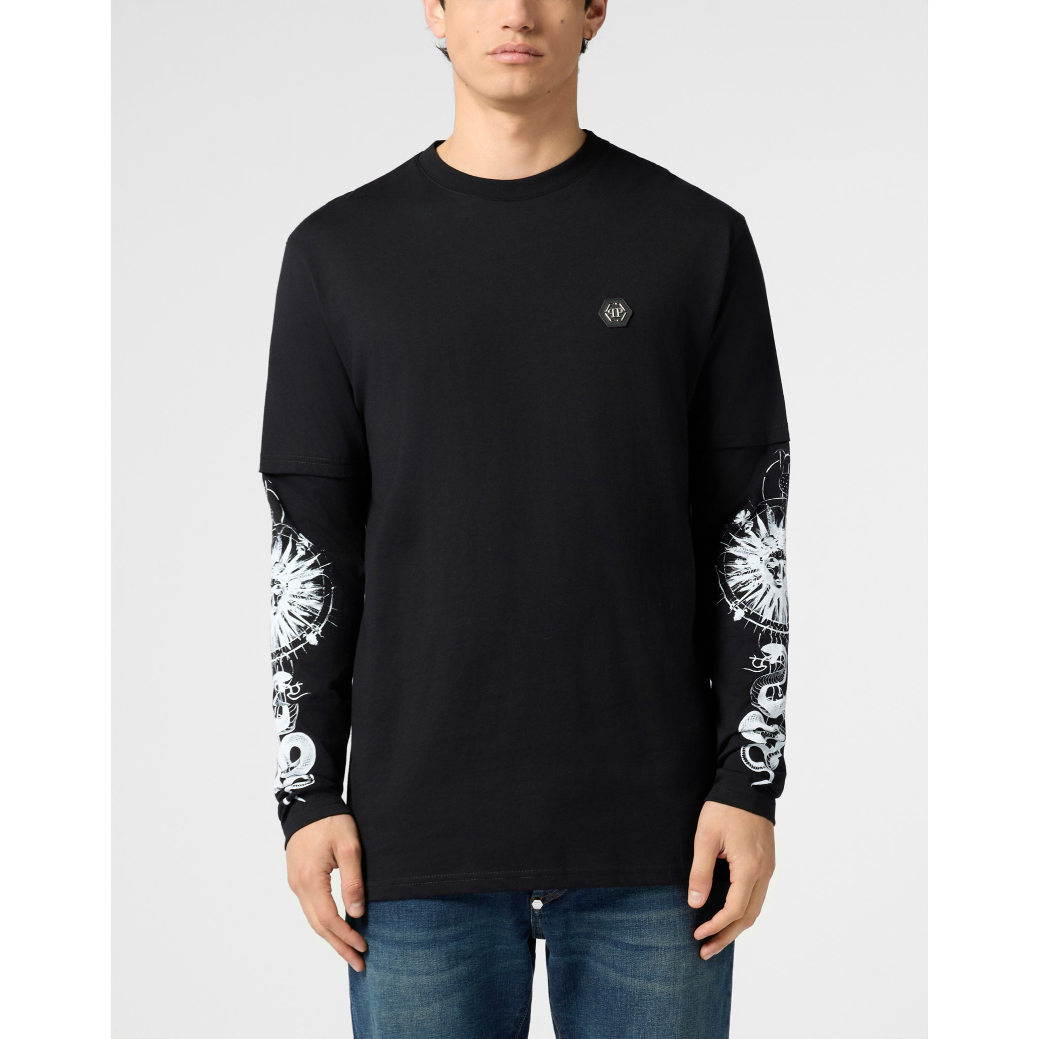 PHILIPP PLEIN Double Sleeve T-Shirt Tattoo