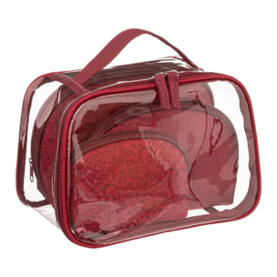 Set de 4 trousses toilettes rondes