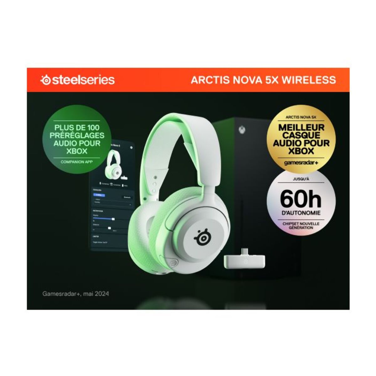 Casque gamer STEELSERIES Arctis Nova 5X Blanc