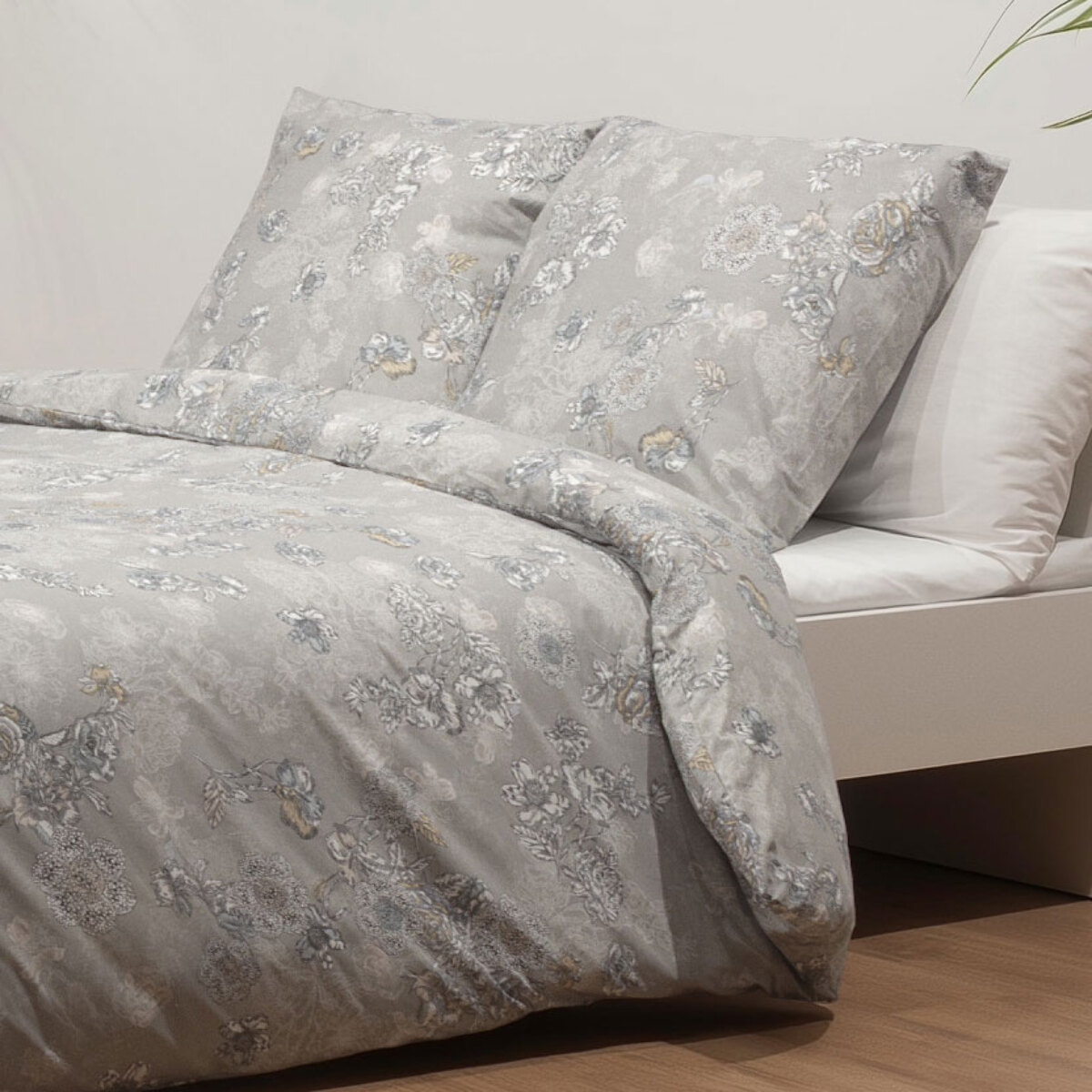 Parure de lit avec housse de couette 240x220 cm + 2 taies d'oreiller 65x65 cm 100% percale de coton - ELLA -