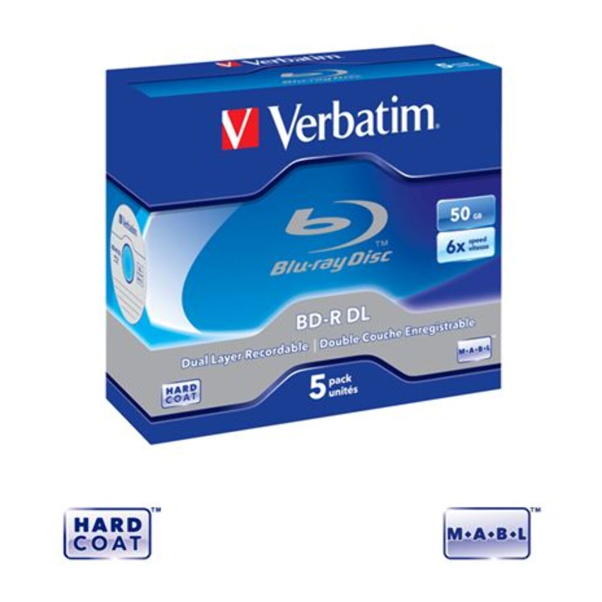 Blu-ray vierge VERBATIM BD-R Pack Jewel Case 6x50GB
