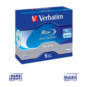 Blu-ray vierge VERBATIM BD-R Pack Jewel Case 6x50GB