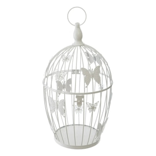 Set de 2 cages "Yanna" en métal blanc D17/23,5cm